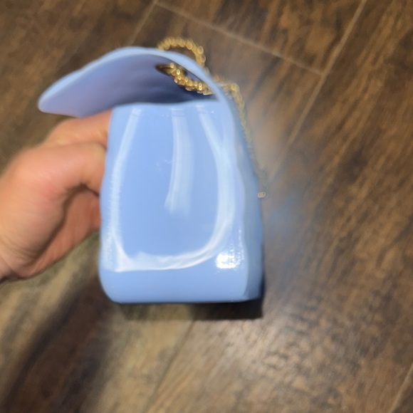 Elegant Blue Quilted Jelly Chain Bag - Picture 4 of 7